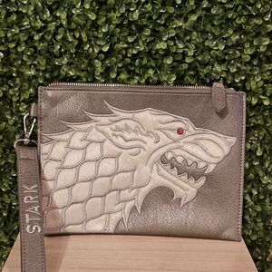 Game Of Thrones Dire WOLF Gray Embroidered Clutch⁸